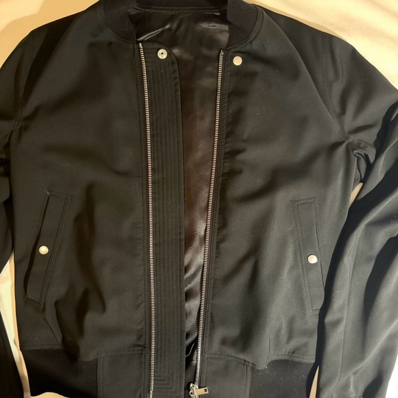 Rick Owens LIDO S/S 24 Black Flight Front-Zip Jacket size 46 Made in Italy NWT